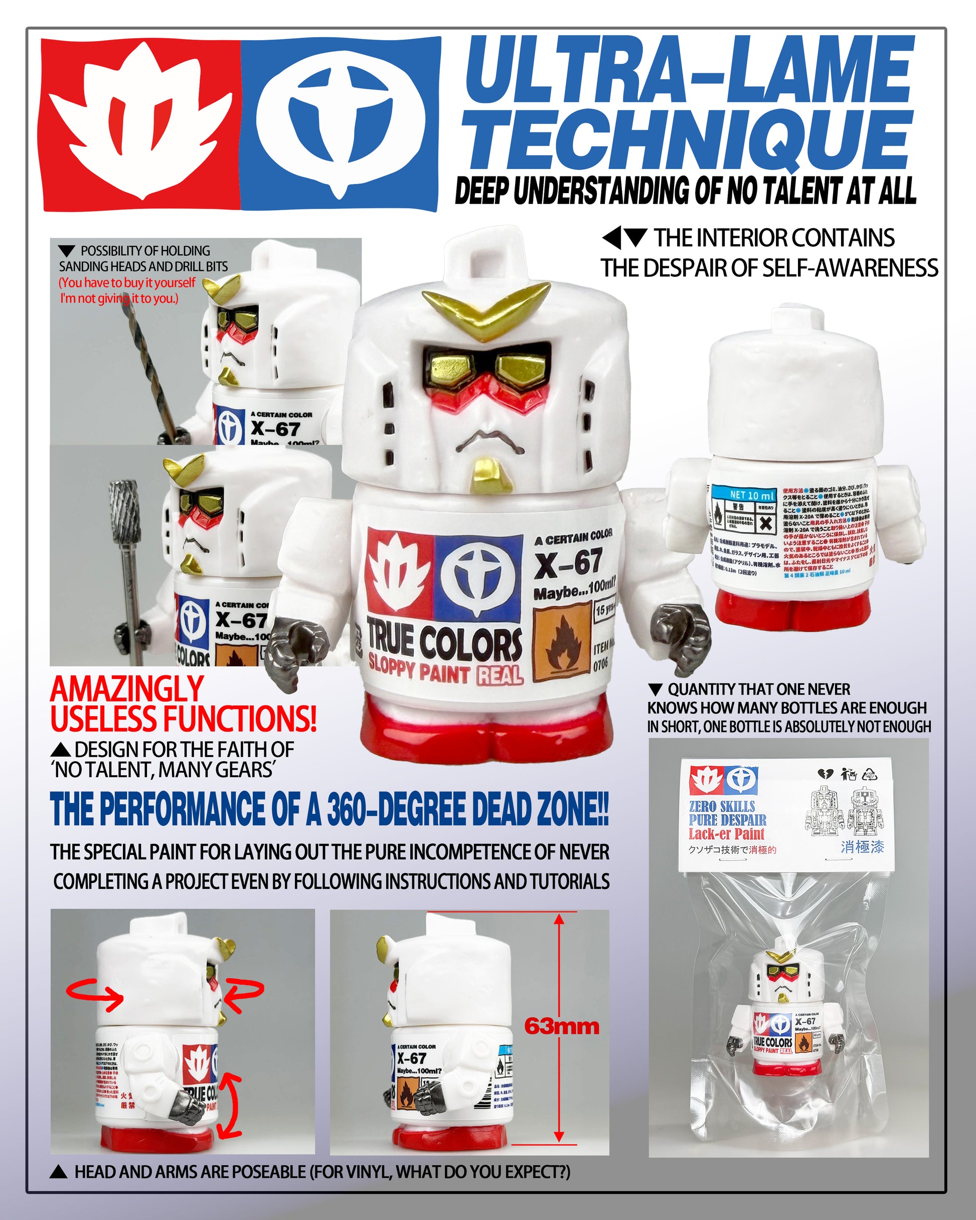 Black Seed Toys Lack-er Paint Gundam Sofubi 