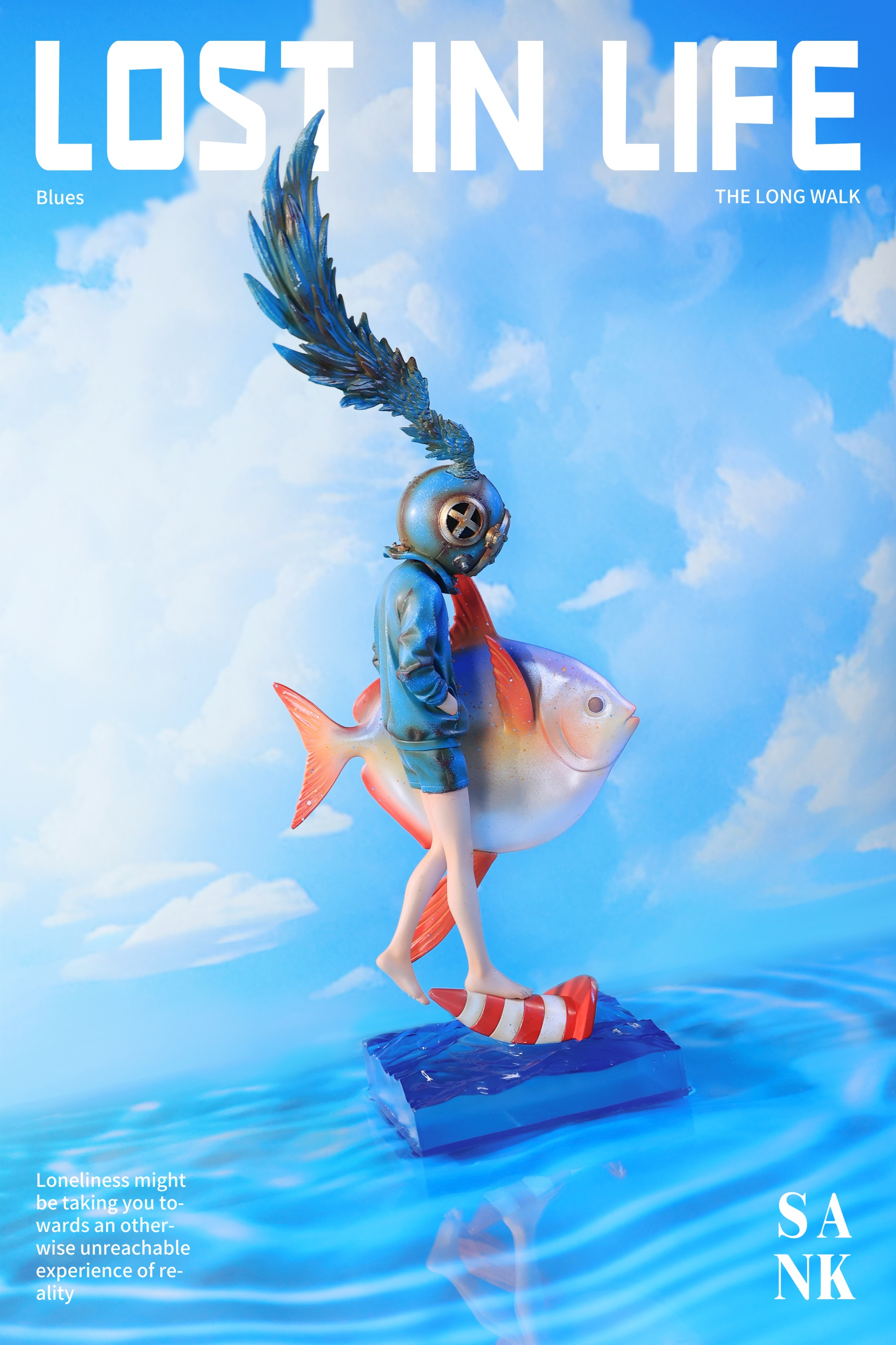 Sank Toys Lost in Life-The Long walk-Blues Figure