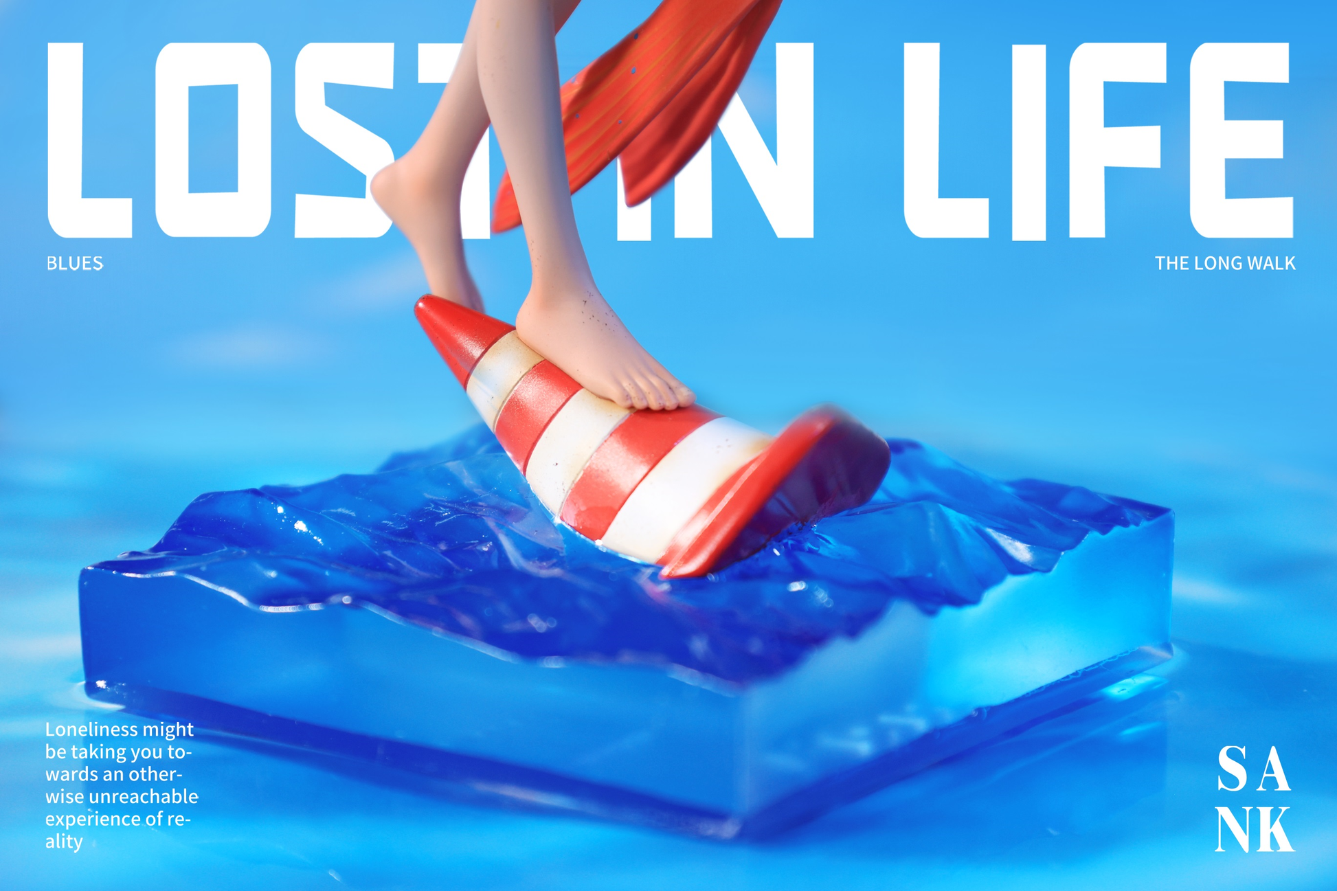 Sank Toys Lost in Life-The Long walk-Blues Figure