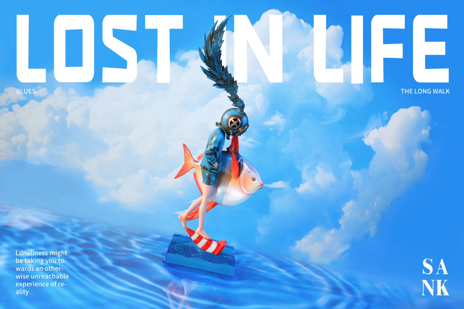 Sank Toys Lost in Life-The Long walk-Blues Figure