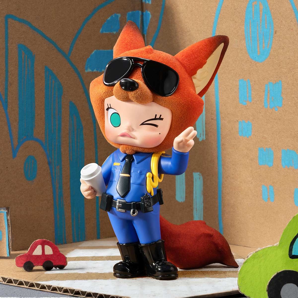 Molly ズートピア アクションフィギュア Nick Judy POP MART MOLLY × Zootopia Co-branded Series Figure Disney