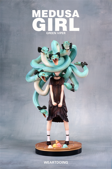 WeArtDoing Medusa Girl-Green Viper Art Figure