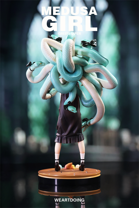 WeArtDoing Medusa Girl-Green Viper Art Figure