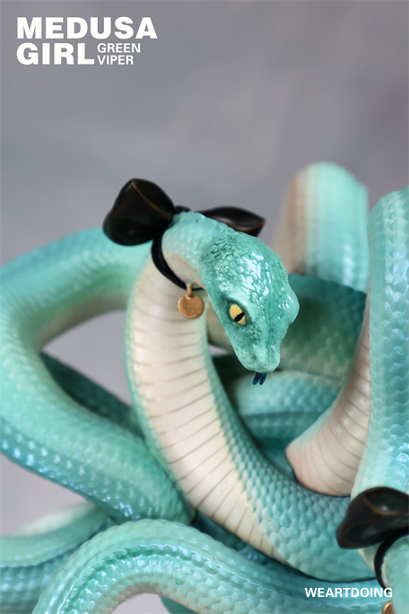 WeArtDoing Medusa Girl-Green Viper Art Figure