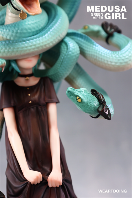 WeArtDoing Medusa Girl-Green Viper Art Figure