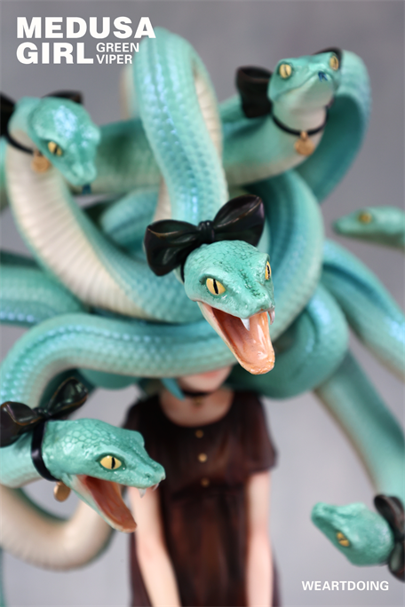 WeArtDoing Medusa Girl-Green Viper Art Figure