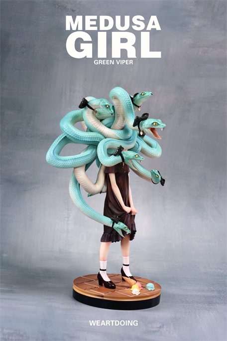 WeArtDoing Medusa Girl-Green Viper Art Figure