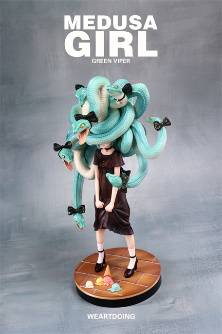 WeArtDoing Medusa Girl-Green Viper Art Figure