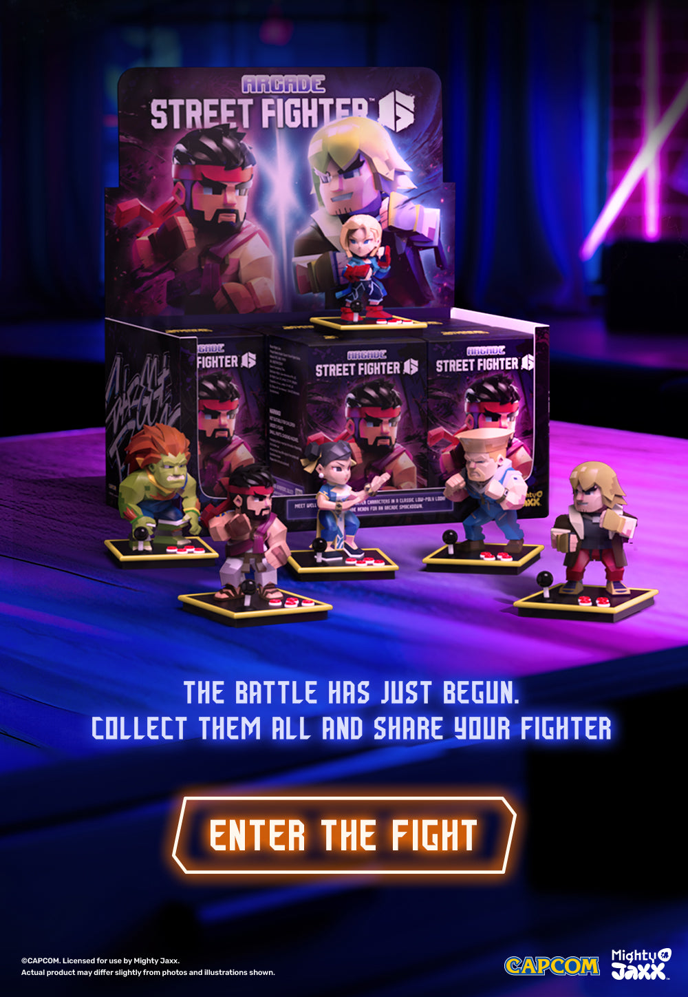 Mighty Jaxx Capcom Arcade Street Fighter Blind Box Figurea
