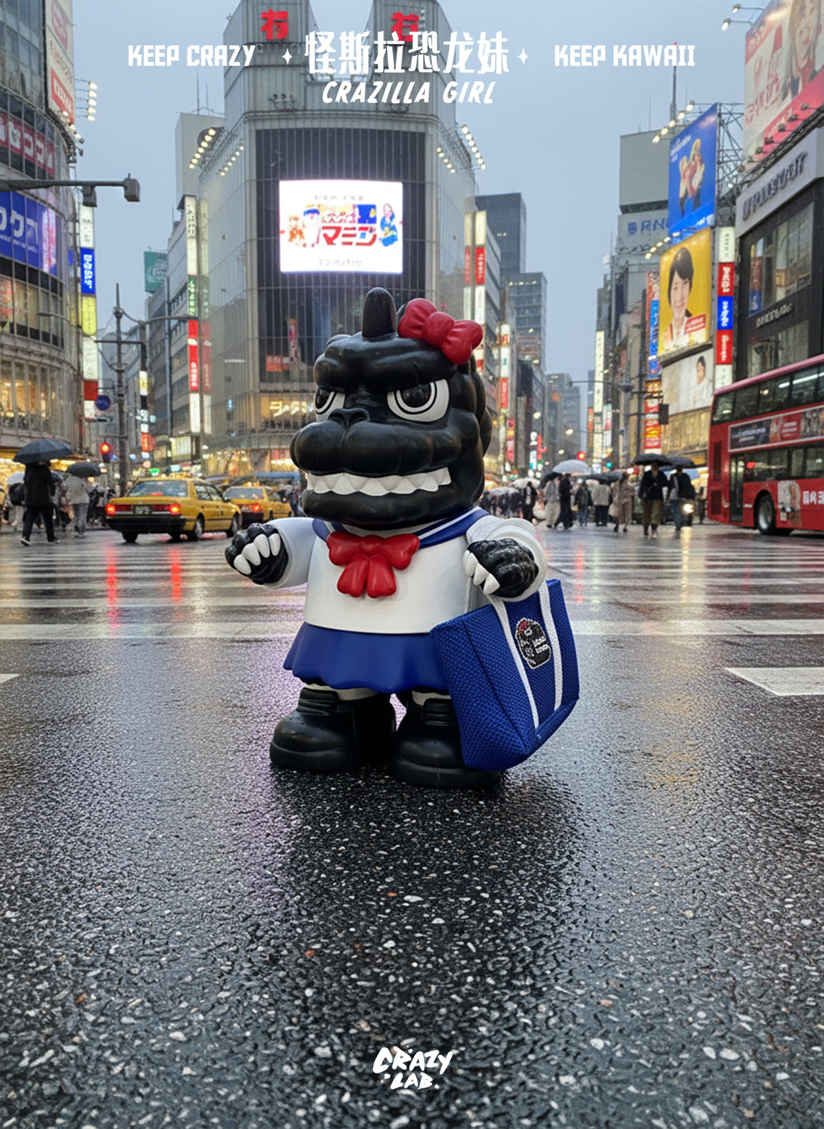 Crazilla Girl by OFFART X James Lee Godzilla Figure