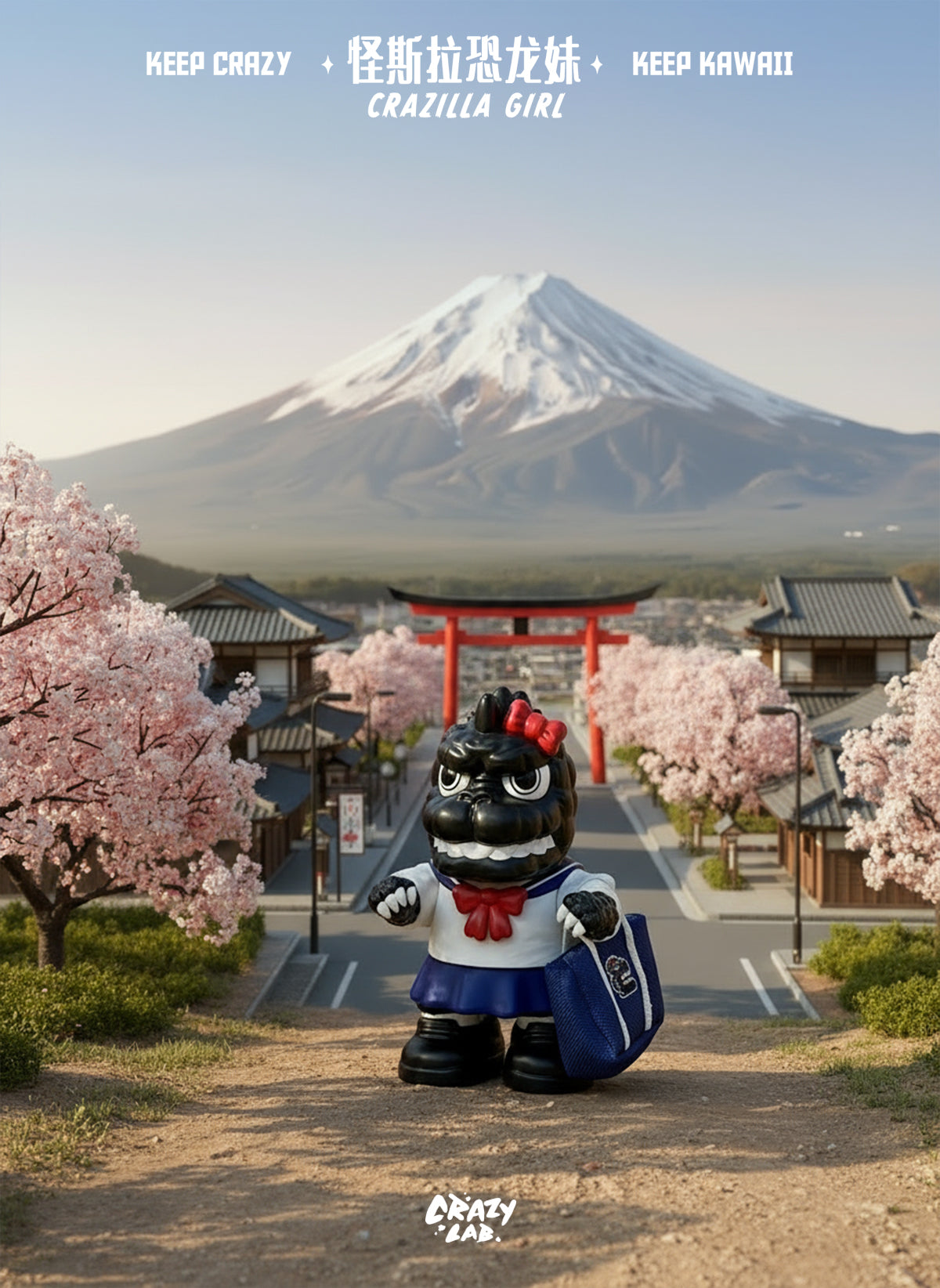 Crazilla Girl by OFFART X James Lee Godzilla Figure