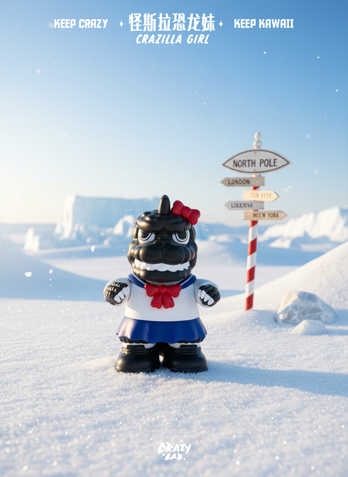 Crazilla Girl by OFFART X James Lee Godzilla Figure