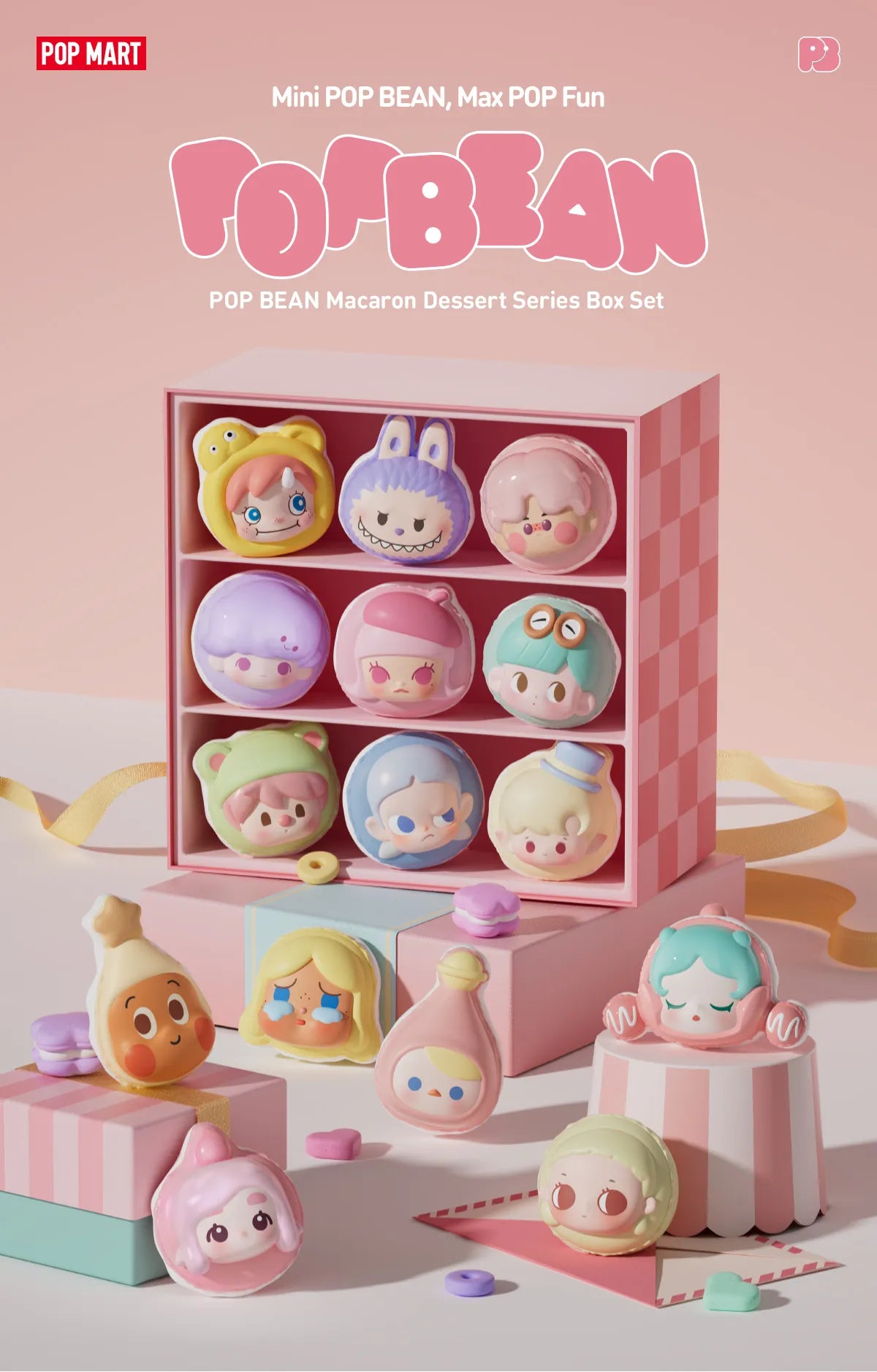 POP BEAN Macaron Dessert Series Box Set by POP MART – Sunny Studio POP BEAN Macaron Dessert Series Box Set by POP MART – Sunny Studio