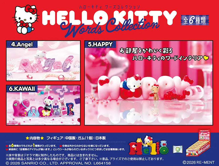 Re-Ment Sanrio HELLO KITTY Words Collection 6Pack