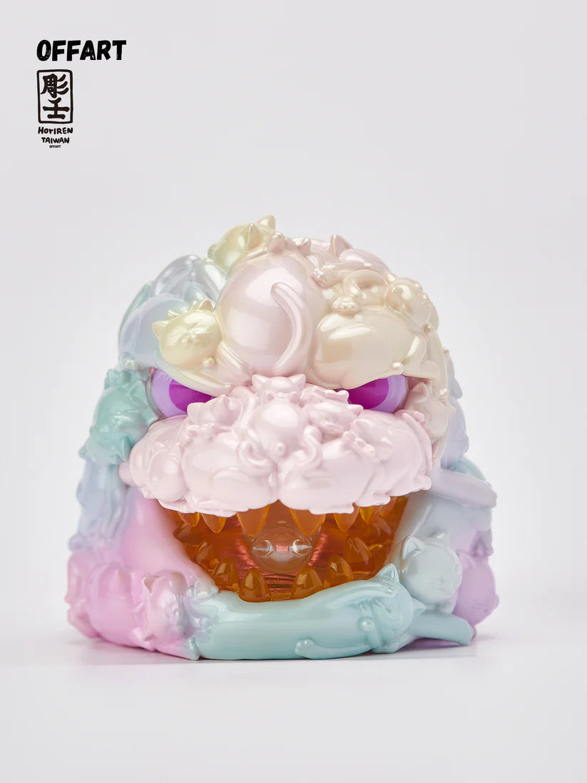 OFFART Red Flame Hundred Cats Mini Bust Fortune Super Sweet Candy Kaiju Figure