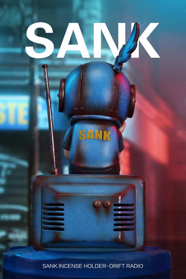 SANK Incense Holder Drift Radio Blues Art Toy