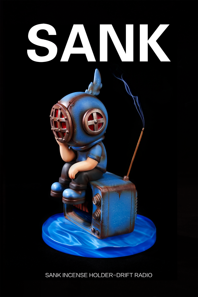 SANK Incense Holder Drift Radio Blues Art Toy