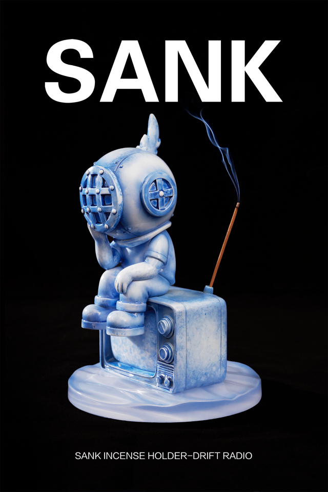 SANK Incense Holder Drift Radio China Blue