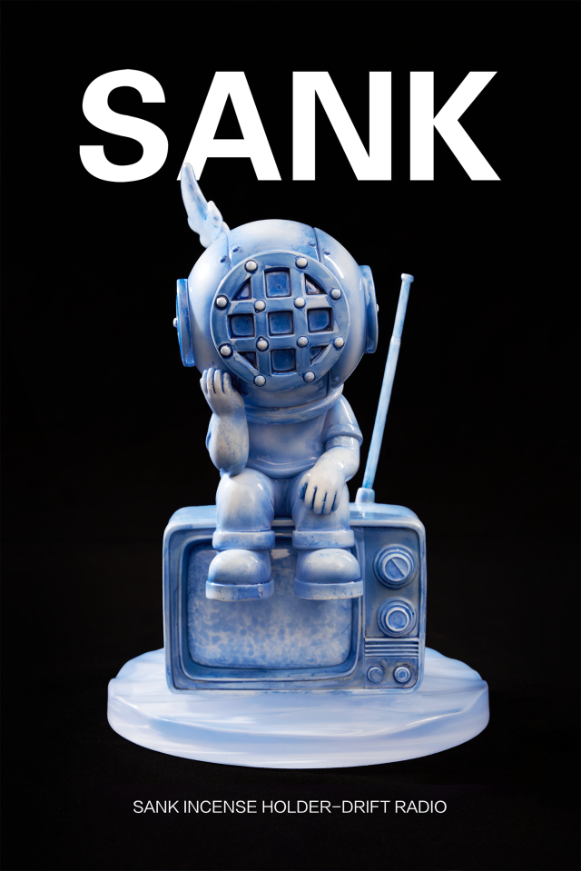 SANK Incense Holder Drift Radio China Blue