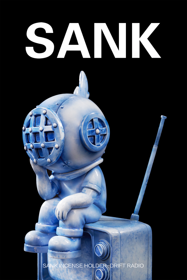 SANK Incense Holder Drift Radio China Blue