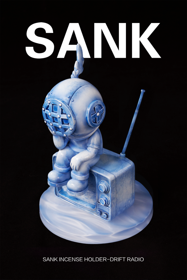 SANK Incense Holder Drift Radio China Blue
