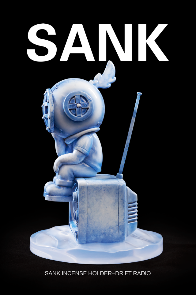 SANK Incense Holder Drift Radio China Blue