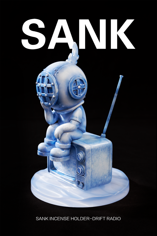 SANK Incense Holder Drift Radio China Blue