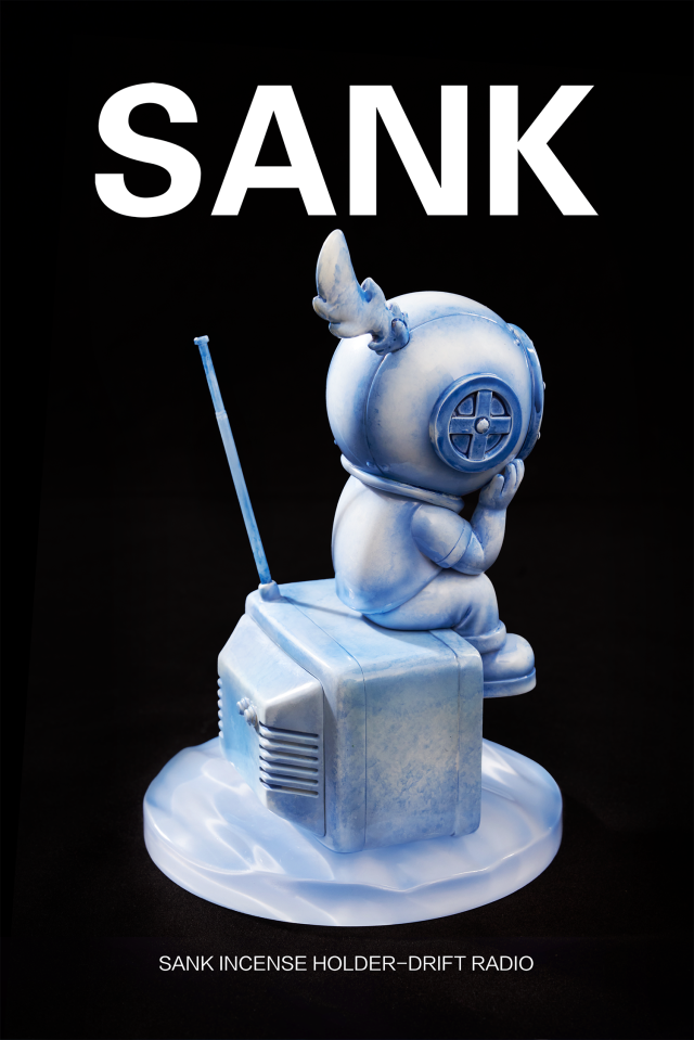 SANK Incense Holder Drift Radio China Blue