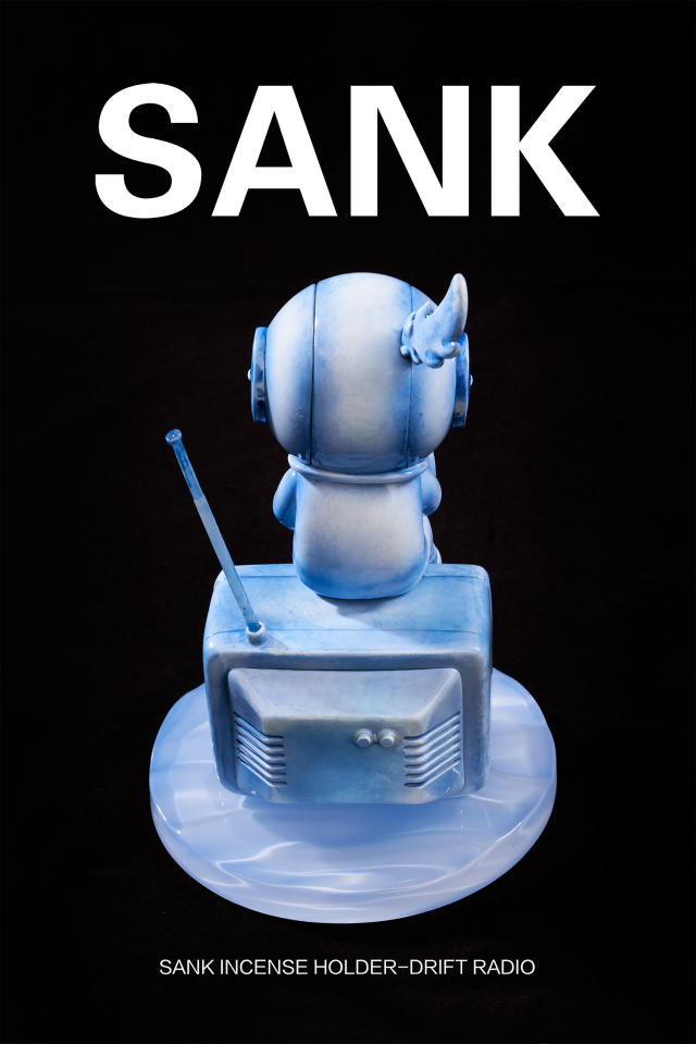 SANK Incense Holder Drift Radio China Blue