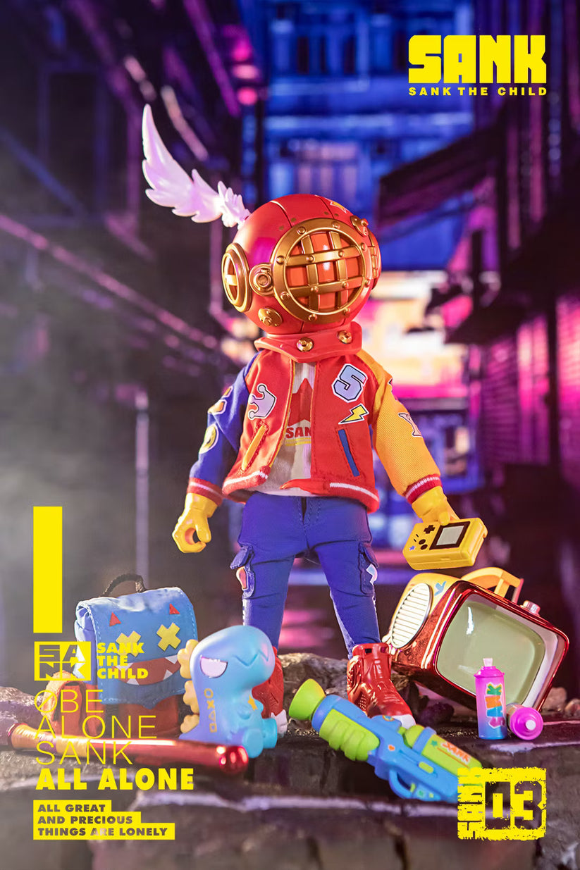 Sank Toys All Alone Retro Boy Action Figure - Articulated Collectible ...