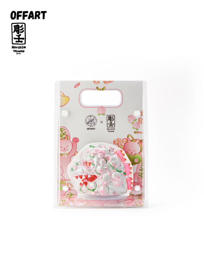 OFFART Red Flame Hundred Cats Mini Bust Fortune Honey Peach Tanabata Exclusive