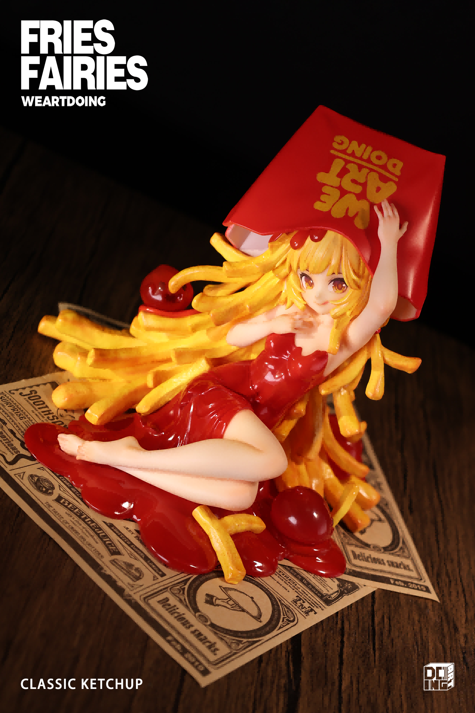 WeArtDoing Sleeping Beauty Fries Fairies Classic Ketchup Figure