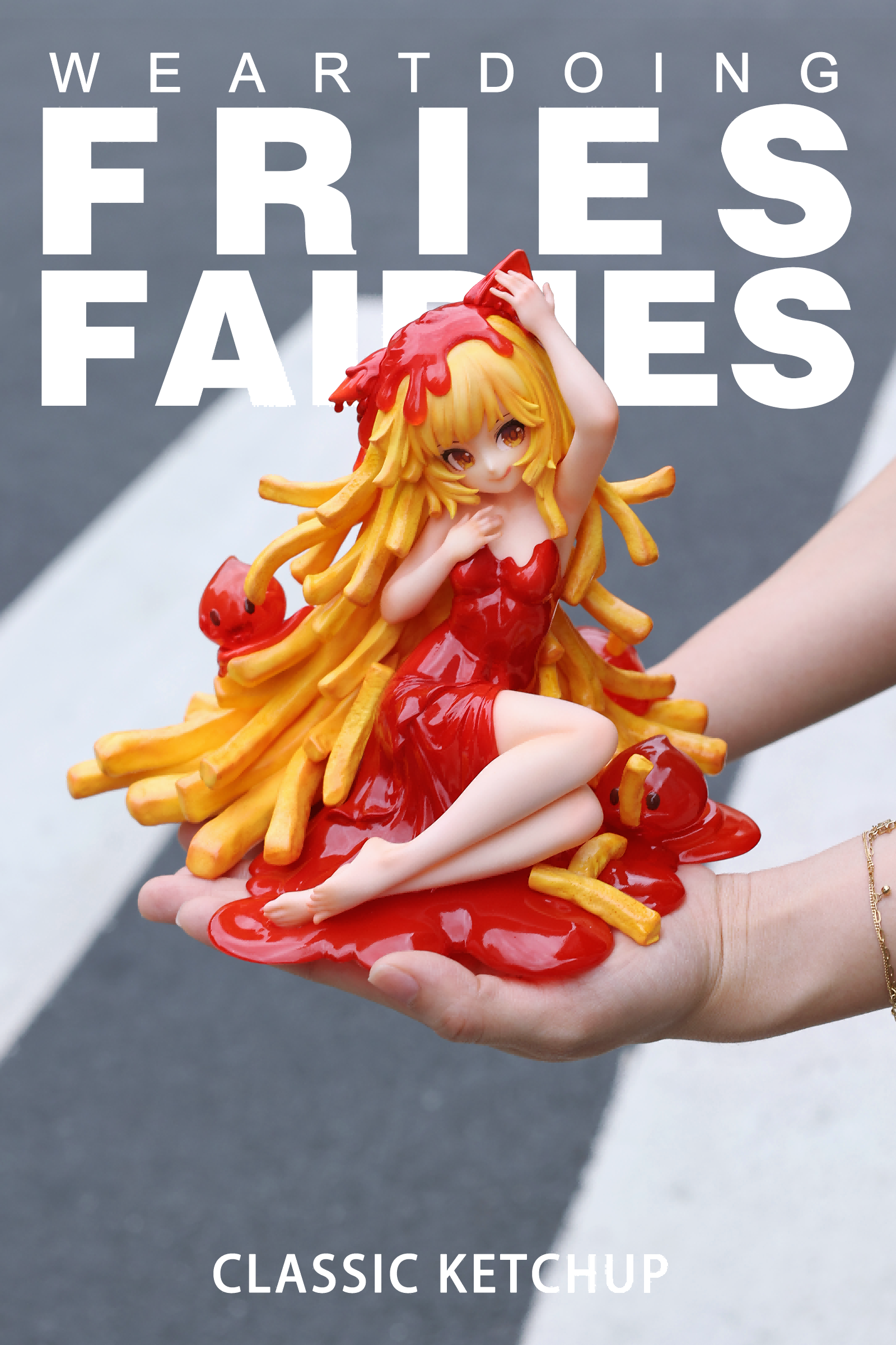 WeArtDoing Sleeping Beauty Fries Fairies Classic Ketchup Figure