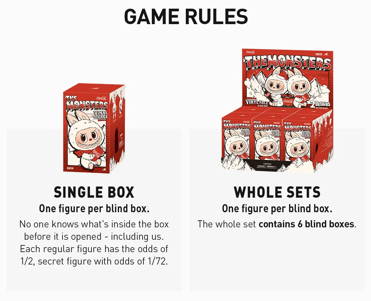 THE MONSTERS COCA-COLA SERIES-Vinyl Face Blind Box Limited THE MONSTERS COCA-COLA SERIES-Vinyl Face Blind Box Limited