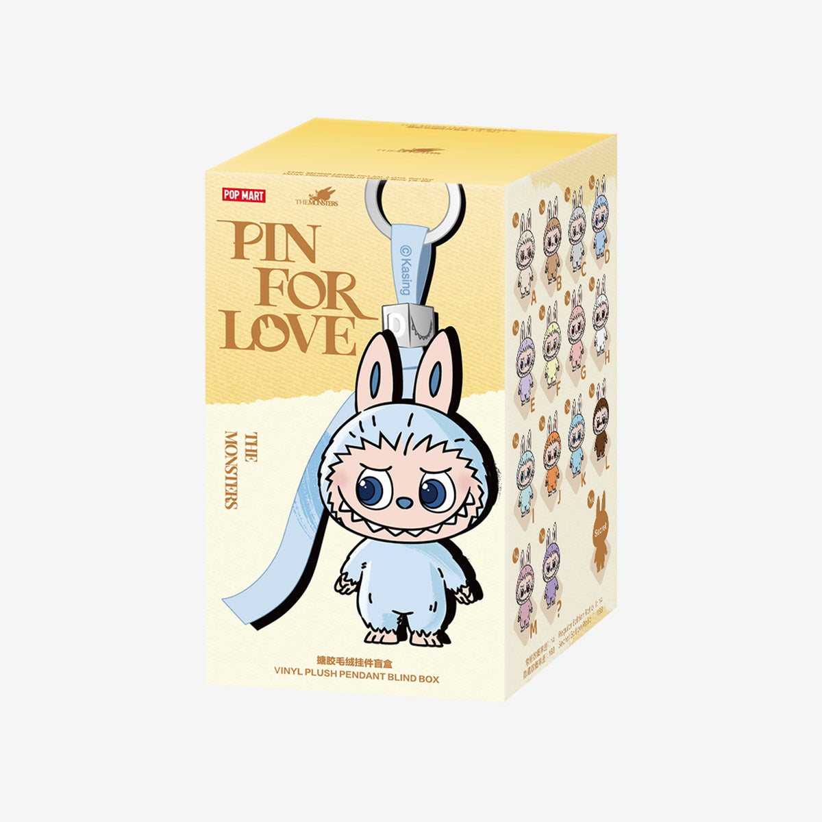 POP MART THE MONSTERS Pin for Love Series-Vinyl Plush Pendant Blind Box (A-M)