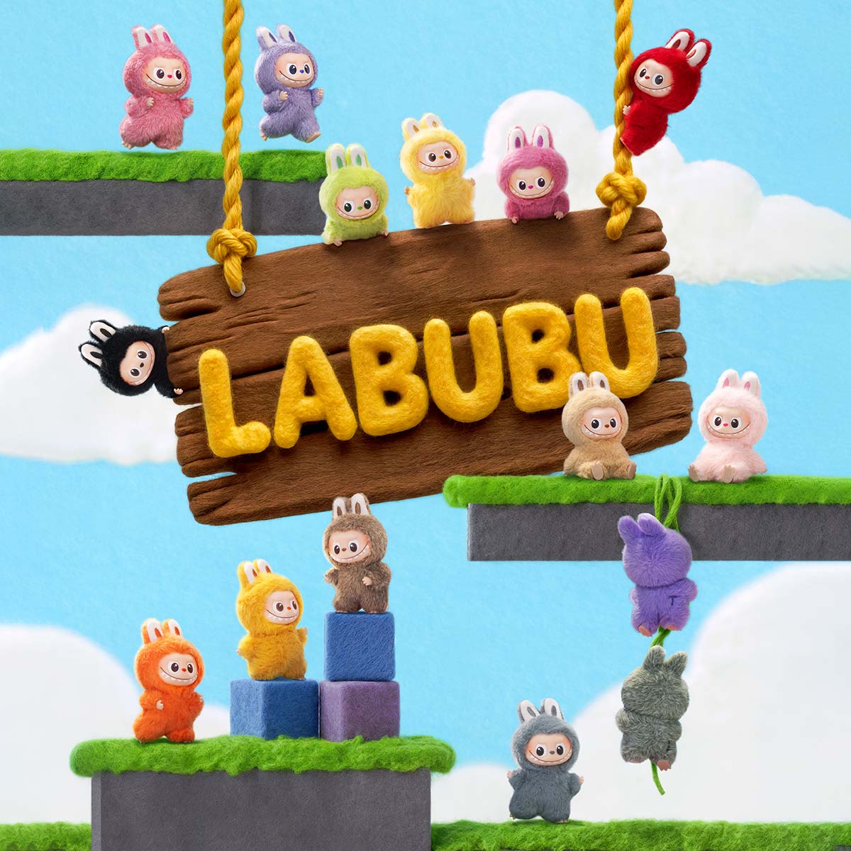 THE MONSTERS Pin for Love Series- Labubu Vinyl Plush Pendant